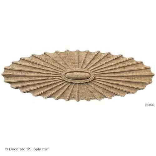 Rosette Oval Offered in 4 Sizes From 6-7/8" to 14"