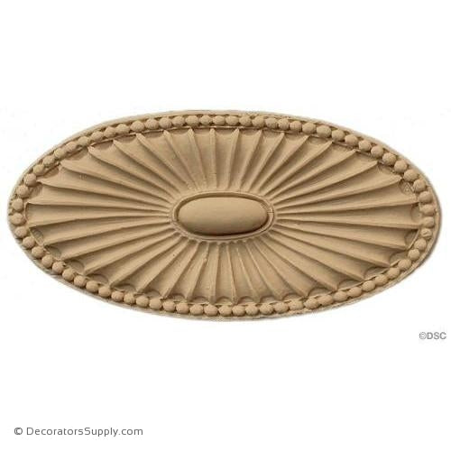 Rosette - Oval    2   5/8 High 5   1/4 Wide 1/4 Relief