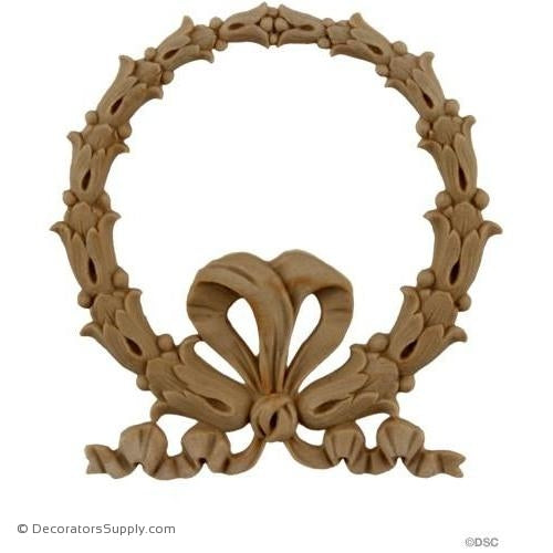 Wreath - 3 1/2 Wide x 3 1/2 High-ornaments-for-woodwork-furniture-Decorators Supply