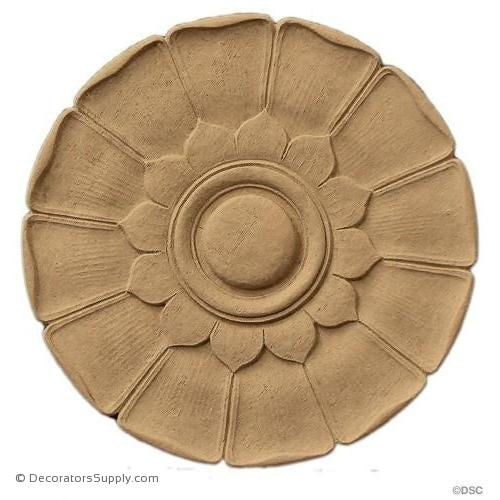 Rosette - Circle  5 7/8" Diameter 5/16" Relief-woodwork-furniture-ornaments-Decorators Supply