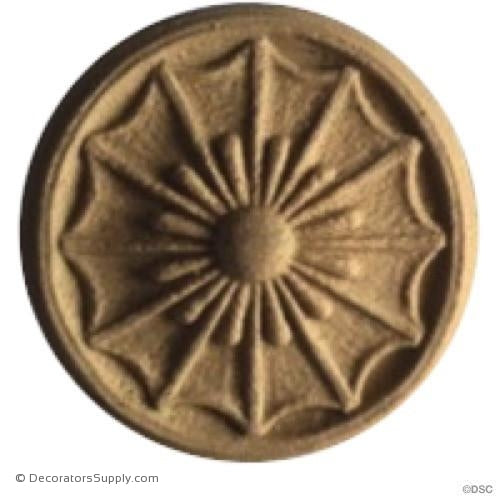 Rosette - Circle 1 Diameter-woodwork-furniture-ornaments-Decorators Supply