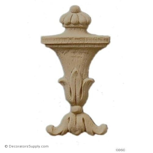 Urn 2 1/4 High 1 1/4 Wide-ornaments-for-furniture-woodwork-Decorators Supply
