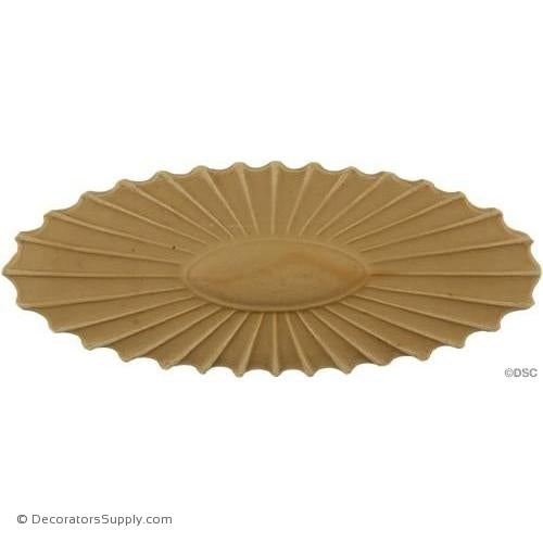 Rosette - Oval    2   3/4 High 6   7/8 Wide 1/4 Relief