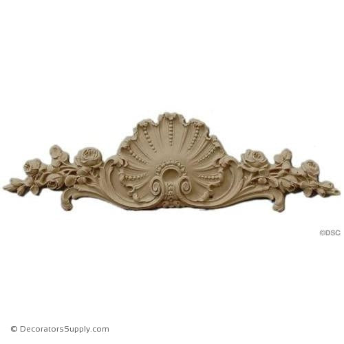 Cartouche 3 1/2 High 12 Wide 3/8 Relief-appliques-for-woodwork-furniture-Decorators Supply
