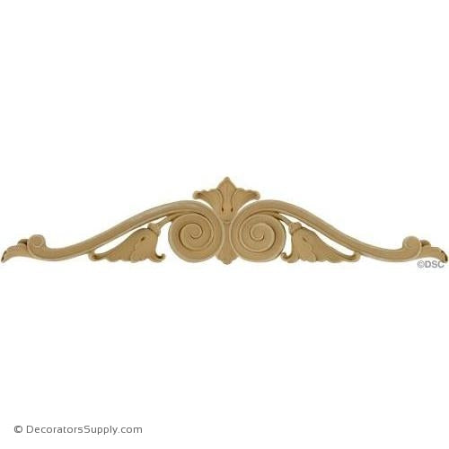 Cartouche 5 High 25 Wide 1/2 Relief-ornaments-for-woodwork-furniture-Decorators Supply