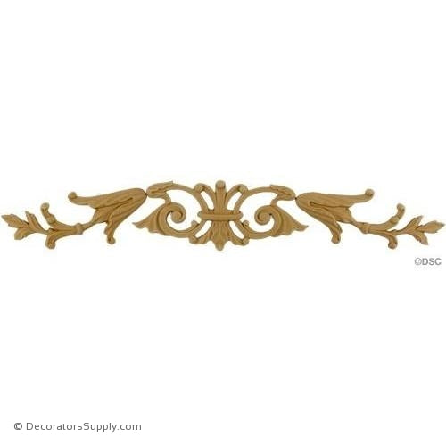 Horizontal Design 2 7/8 High 17 1/2 Wide 1/4 Relief-ornaments-for-woodwork-furniture-Decorators Supply