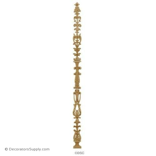 Urn Pilaster Design - 30 High 1 7/8 Wide 1/4 Relief-vertical-design-woodwork-furniture-Decorators Supply