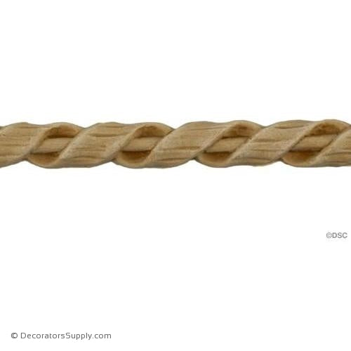 Rope 1/2 High 0.25 Relief-moulding-for-woodwork-furniture-Decorators Supply