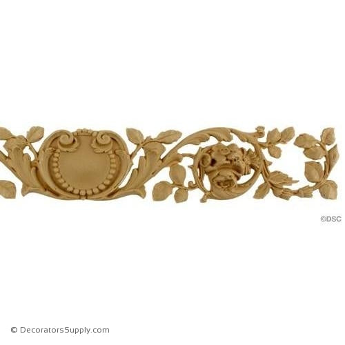 Floral Band with Shell  2 1/2 High 17 Wide-ornaments-for-woodwork-furniture-Decorators Supply