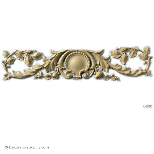 Floral Band with Shell 2 1/2 High 12 Wide-ornaments-for-woodwork-furniture-Decorators Supply