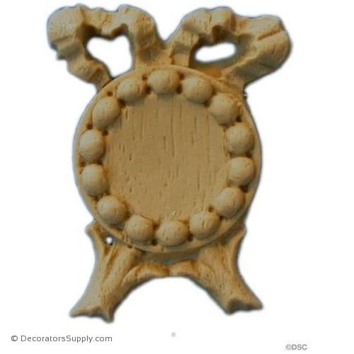 Small Medallion Center 1 1/2 High X 1 1/8" Wide-ornaments-furniture-woodwork-Decorators Supply