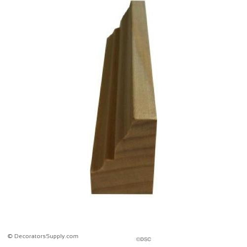 Wood Tracery Moulding -  1" W x 1 1/2" Relief - Half Rib