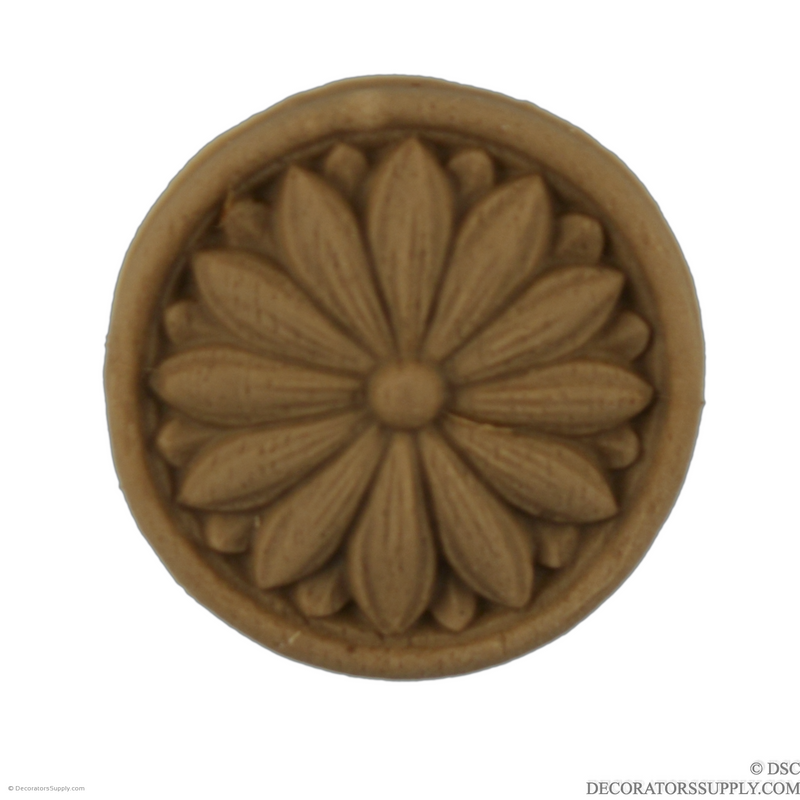 Rosette - Circle 1 3/8 Diameter-woodwork-furniture-ornaments-Decorators Supply