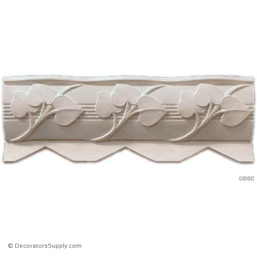 Plaster Crown-Art Deco-5" Proj X 3" Drop X 5 1/2" Repeat-Decorators Supply