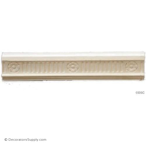 Plaster Panel Molding  Fluted  1"P x 2 3/4"D