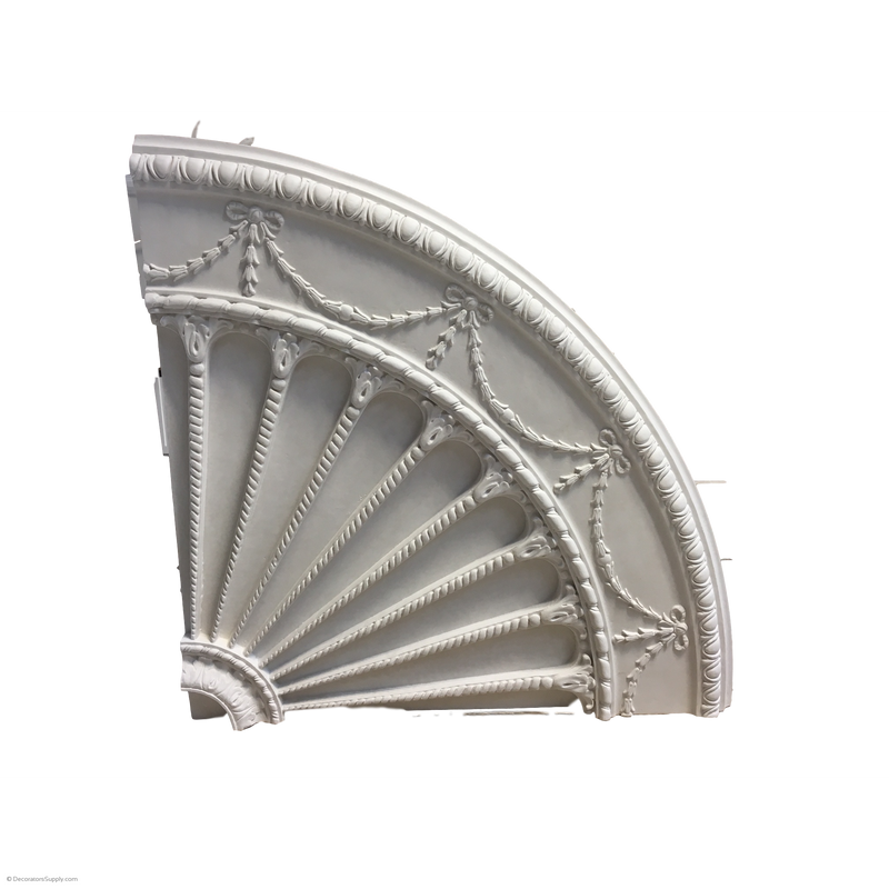 74-1/4" Diameter Plaster Medallion or Vented Grille Colonial x 1-1/4" Relief