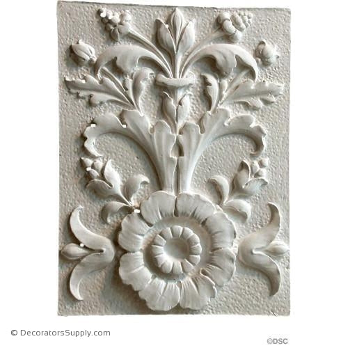 Plaster Panel-Italian-18 1/4" X 13 3/4"-5/8" Relief-ceiling-ornament-Decorators Supply