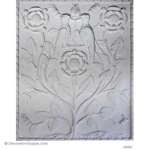 Plaster Panel-Old English-32 1/2" X 26 1/2"-1 3/8" Relief-ceiling-ornament-Decorators Supply