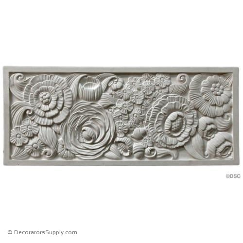 Plaster Panel-Art Nouveau-24" X 10"-1/2" Relief-ceiling-ornament-Decorators Supply