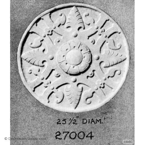 Plaster Medallion-Jacobean-25 1/2" Diameter X 3/4" Relief-ceiling-ornament-Decorators Supply