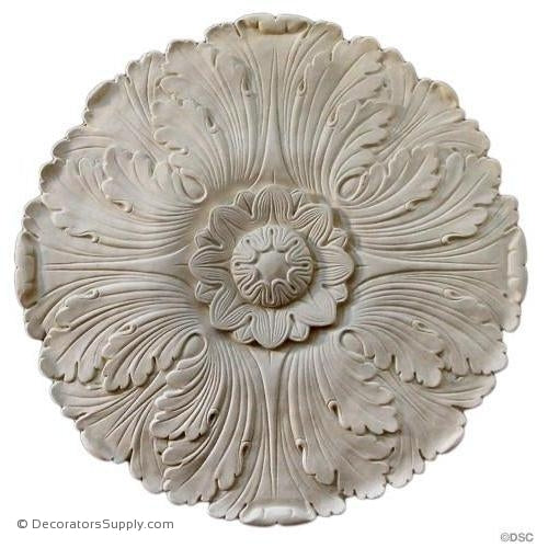 Plaster Medallion-French-17 1/2" Diameter X 5/8" Relief-ceiling-ornament-Decorators Supply