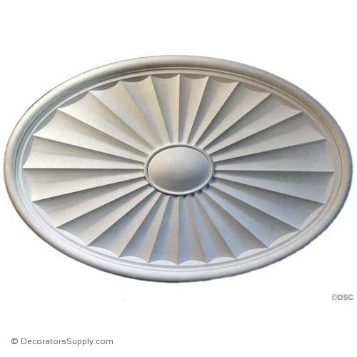 Plaster Oval Medallion-40 1/8" x 26 1/8" x 1 3/4" Relief-ceiling-ornament-Decorators Supply