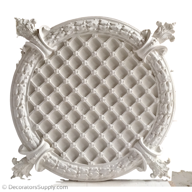 46" Diameter (62" Overall With Extensions) Plaster Medallion or Vented Grille Classic