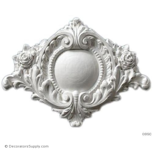 Plaster Shield - French - 15"W x 11 1/2"H x 7/8"Relief-Decorators Supply