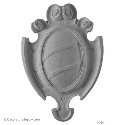 Plaster Shield -Renaissance- 7 1/4" x 10 3/8" x 1 1/8"Relief-Decorators Supply