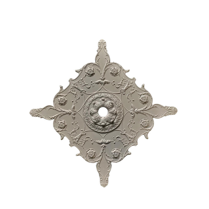 Plaster Medallion 32" x 32" x 11/16" With Ring 2" Hole