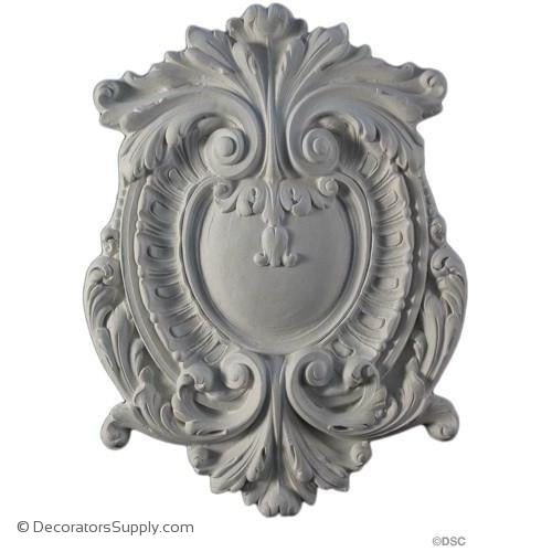 Plaster Cartouche--French--9 1/2" X 12 3/4"--1/2" Relief