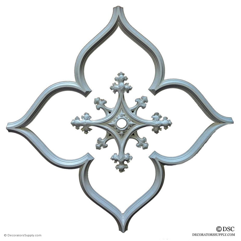 Open Gothic Tracery with Center Medallion-geometric-ceiling-designs-Decorators Supply
