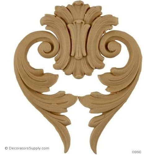 Leaf Scroll 5 High 4 Wide-vertical-design-woodwork-furniture-Decorators Supply