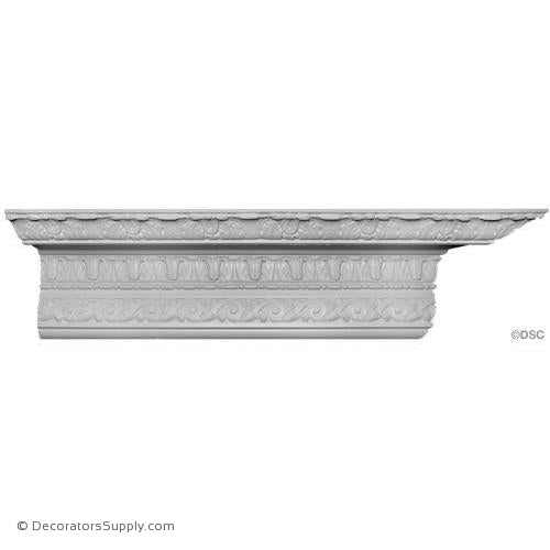 Plaster Crown - Renaissance - 7 1/4"Proj x 7 1/2"Drop-Decorators Supply