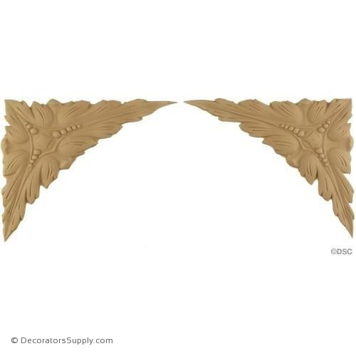 Spandrels- Each Side 6" Wide x 5" High-appliques-for-woodwork-furniture-Decorators Supply