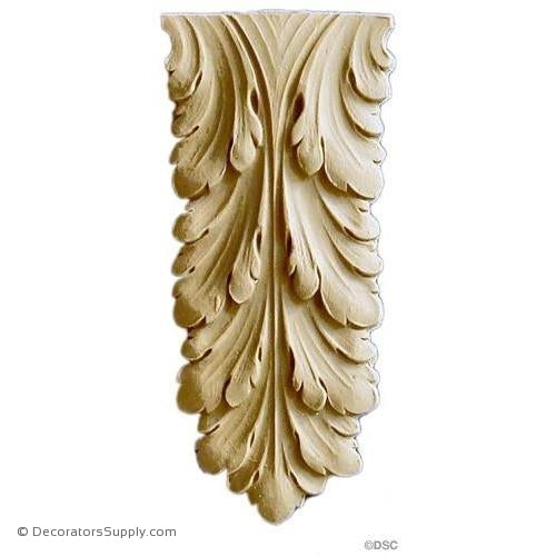Acanthus 5 High 2 1/4 Wide-ornaments-furniture-woodwork-Decorators Supply