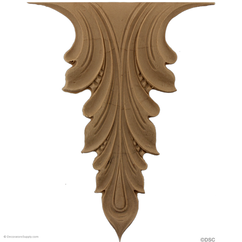 Acanthus 7 1/2 High 5 1/4 Wide-ornaments-furniture-woodwork-Decorators Supply