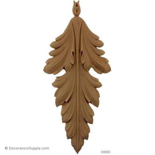 Acanthus Leaf - 9 1/2 High 4 1/4 Wide-ornaments-furniture-woodwork-Decorators Supply