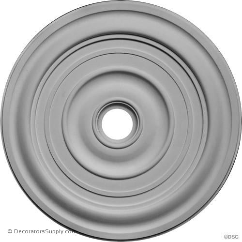 Plaster Medallion-Smooth - 32 " Dia X 1 1/2" Rel-4" Hole-ceiling-ornament-Decorators Supply