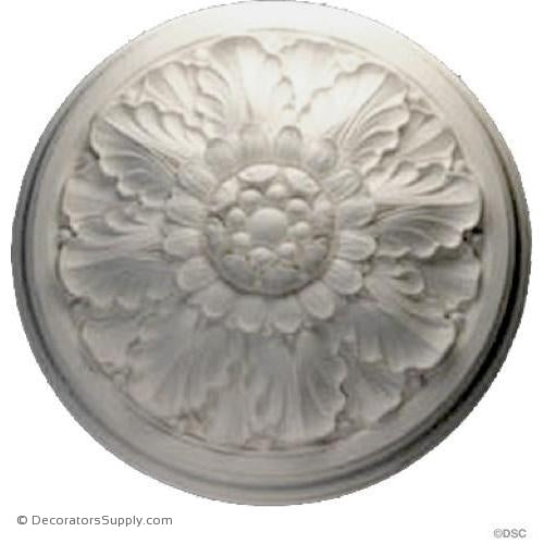 Plaster Medallion-Roman-22 1/2" Diameter X 4" Relief-ceiling-ornament-Decorators Supply