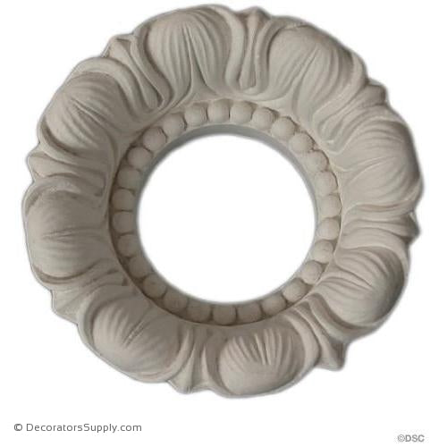 Plaster Ring With Bead-7" Diameter X 3 1/2" Rel-3 1/2" Hole-ceiling-ornament-Decorators Supply