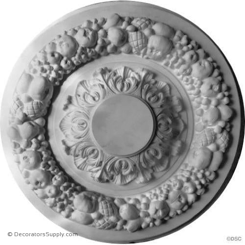 Plaster Medallion-French-38" Diameter X 8" Relief-ceiling-ornament-Decorators Supply