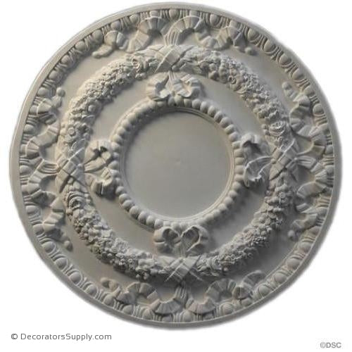 Plaster Medallion-French-30 1/2" Diameter X 1 1/4" Relief-ceiling-ornament-Decorators Supply