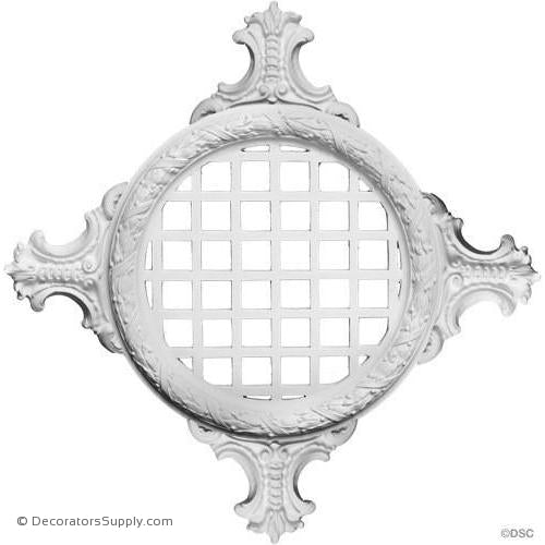 Plaster Medallion or Vented Grille Classic-ceiling-ornament-Decorators Supply