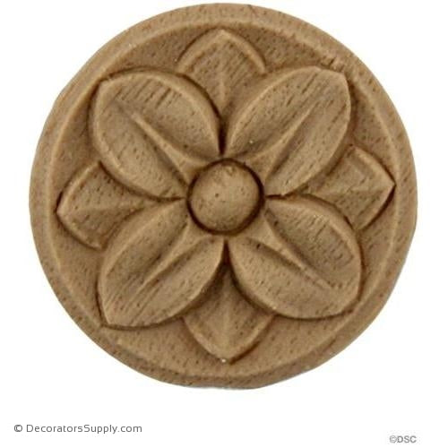 Rosette - Circle 1 1/4 Diameter-woodwork-furniture-ornaments-Decorators Supply