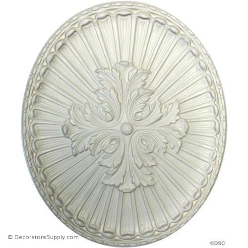 Plaster Oval Medallion-LouisXVI-13 1/4" X 16"-5/8" Relief-ceiling-ornament-Decorators Supply