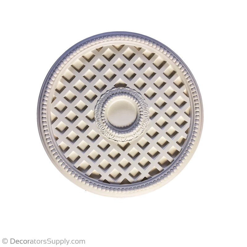 24" Diameter Plaster Medallion or Vented Grille Colonial