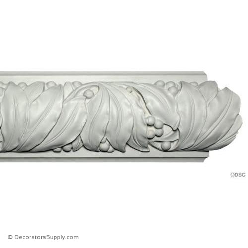 Plaster Crown - Art Nouveau - 3"Relief x 9"Drop-Decorators Supply