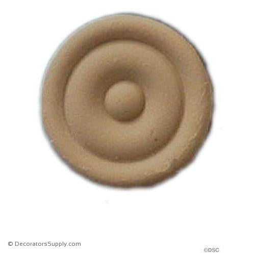 Rosette - Circle 5/8 Diameter-woodwork-furniture-ornaments-Decorators Supply