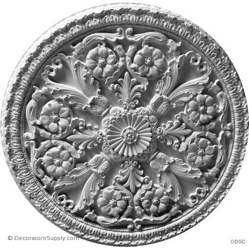 Plaster Medallion or Vented Grille Empire-ceiling-ornament-Decorators Supply